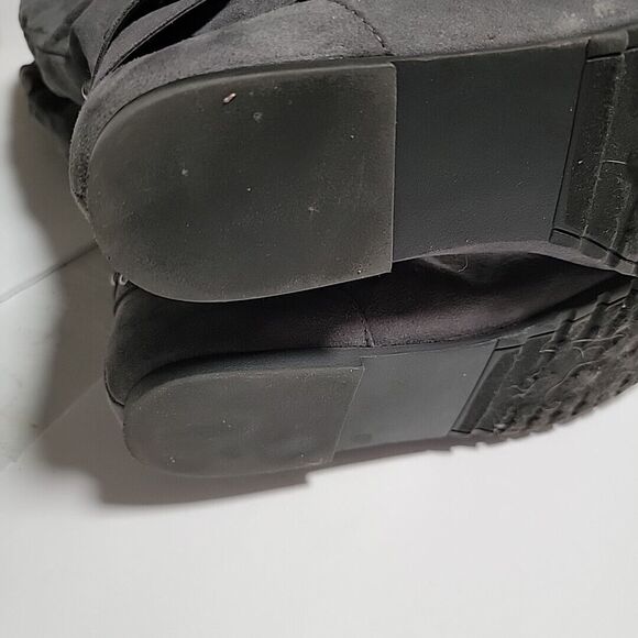 SO Rebecca Grey Women tall Trey suede boots Sz 11 partial zip up - Picture 7 of 8